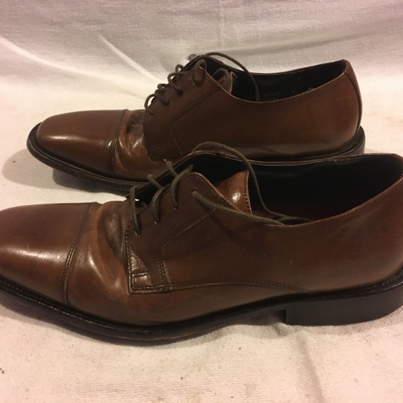 sz9D MEN\'S BOSTONIAN AUTHENTIC LEATHER LACE UP DRESS CAP TOE SHOES NM 02282 main image 7